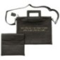 Sac luxueux pour Talith, lettres en relief "Veyvarechecha" en or, similicuir noir