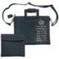 Sac luxueux pour Talith en similicuir bleu avec lettres en relief "Yevarechecha" en argent